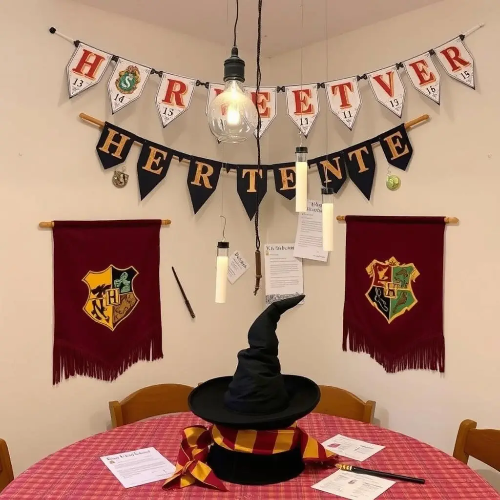 Dekoracje w stylu Harry'ego Pottera na nocowanie w szkole