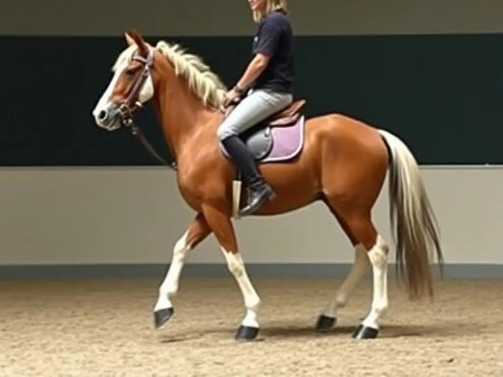 Demonstracja podstawowego kłusu w hobby horsing