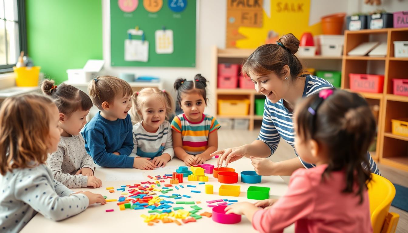 Dzieci w przedszkolu uczestniczące w zajęciach z wykorzystaniem metod aktywizujących