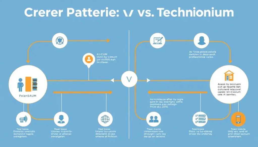 Perspektywy zawodowe po liceum i technikum - infografika porównawcza