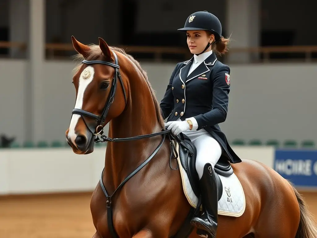 Zawodniczka prezentująca figurę ujeżdżeniową w hobby horsing